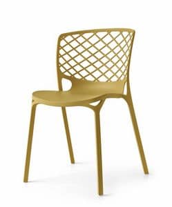 Audace, Stackable chair in nylon, light and durable