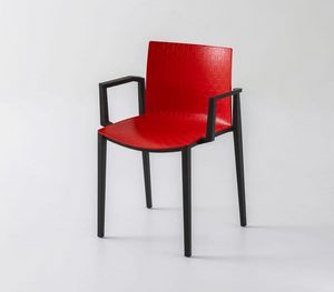 Clipperton B, Stackable chair with armrests