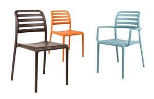 Costa / Costa Bistrot, Polypropylene chair for outdoor use, modern chair for gardens