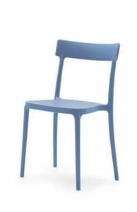 Delta, Modern chair in polypropylene, anti-stain