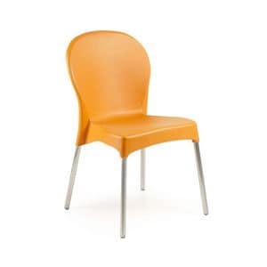 Diana, Stackable chair, colorful, for garden and hotel