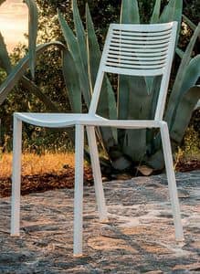 Easy 1503 Chair, Aluminum chair, available in various colors, for exterior