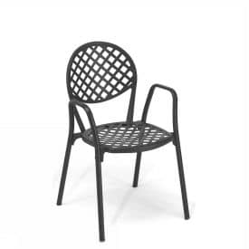 Europa 3000 Armchair, Chair with armrests, in die-cast aluminum painted