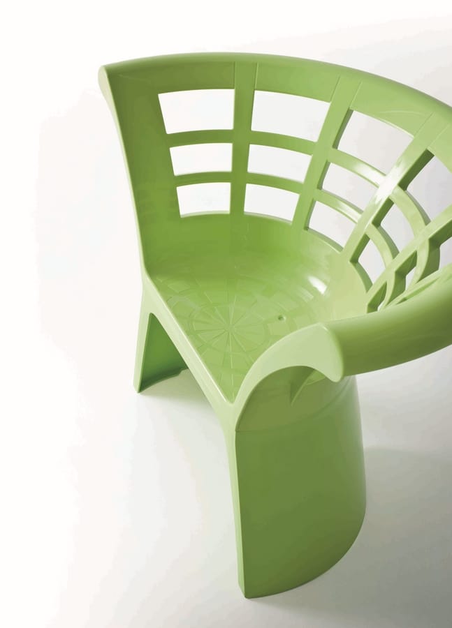 Flower cod. 66, Original polymer chair for gardens and ice cream parlors