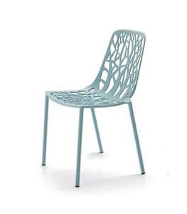 Forest 6501 Chair, Painted aluminum chair, ideal for outdoor bar