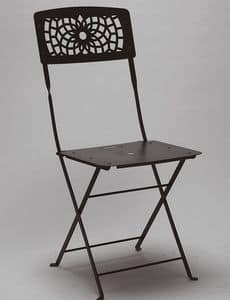 Gala, Folding steel chair for garden