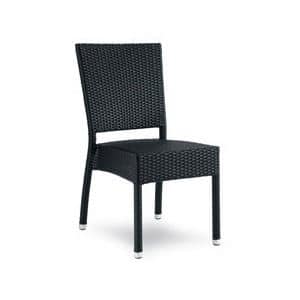 Giglio chair, Chair in aluminum and rattan, for garden and terrace