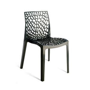 Gruvyer, Polycarbonate chair, injection molded, for outdoors