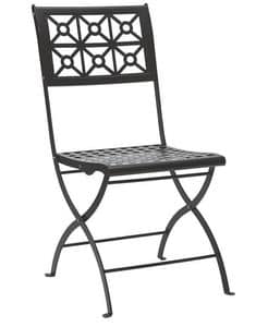 Isotta, Folding steel chair, for garden