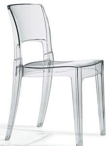 Isy Antishock, Polycarbonate design chair, stackable, several colours
