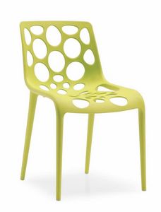 Lotus, Chair in polypropylene with shell with circular holes