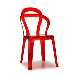 LU 902, Polycarbonate chair, stackable, with modern lines