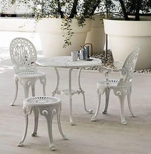Narcisi 102 Armchair, Chair with armrests in extruded aluminum, for outdoor bar