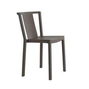 Nereide-S, Stackable chair in polypropylene