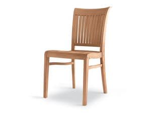 Newport side chair, Wooden chair, robust and elegant, for outside