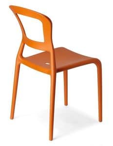 Pepper, Technopolymer coloured chair, stackable, also for garden
