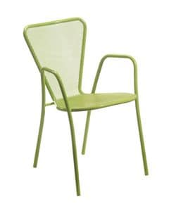 PL 423, Stackable chair in painted metal, in various colors