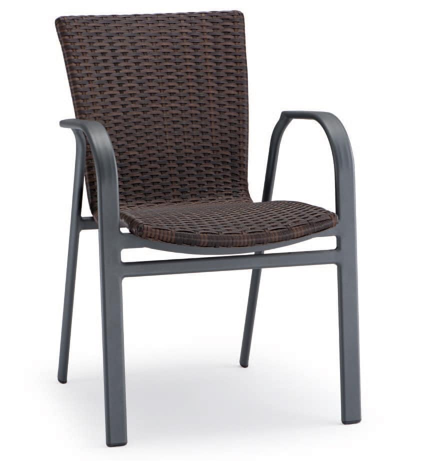 PL 733, Aluminum chair, twisted shell, for outdoors