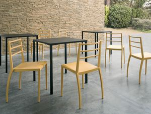 Prisma, Stackable chair in technopolymer, also for outdoor use