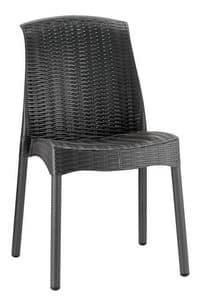 SE 2635, Plastic chair, with fake interlacing, for outdoor