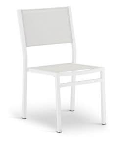 SE 469, Stackable chair in aluminum, coated in Textilene