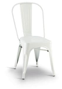 SE 500 / EST, Stackable chair in galvanized and painted metal