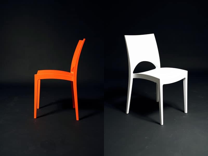 SE 6314, Modern plastic chair, for outdoor Pizzeria