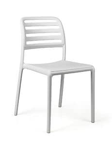 SE 7002, Polypropylene chair with non-slip feet ideal for bar and outdoors