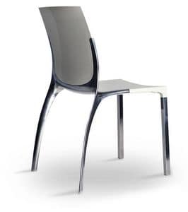 SE 800 / EST, Chair in aluminum and polycarbonate, in elegant style