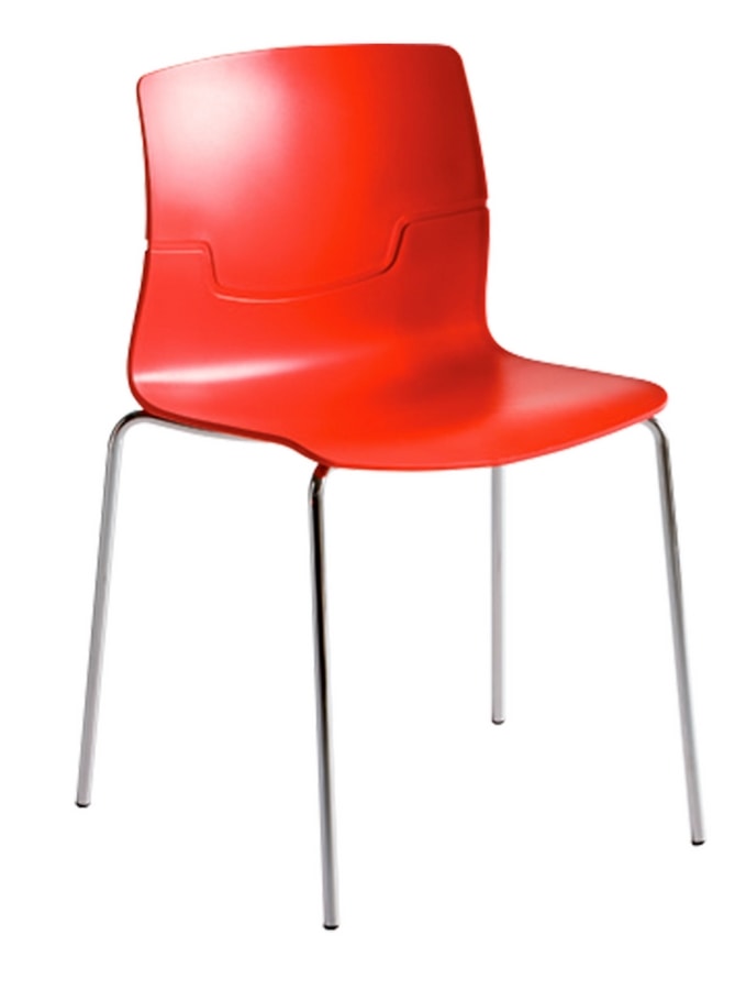 Slot Fill NA, Chair with chromed metal legs, shell in polymer