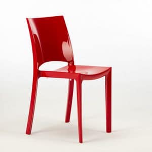 Stackable polypropylene chair Sunshine - S6215, Stackable chair in polypropylene, certified, for outdoor