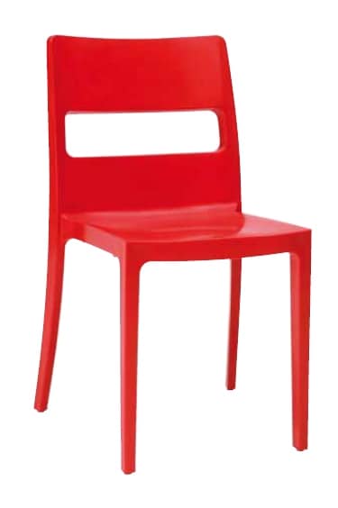 Tai, Stackable plastic chair, for outdoor use