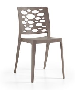 Venus, Modern outdoor chair, in polypropylene, stackable