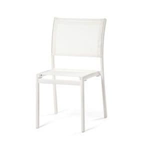 Victor chair, Aluminum chair, with perforated batyline fabric, for outdoors