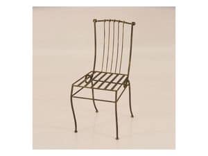 Viola, Outdoor chair made of wrought iron, without armrests