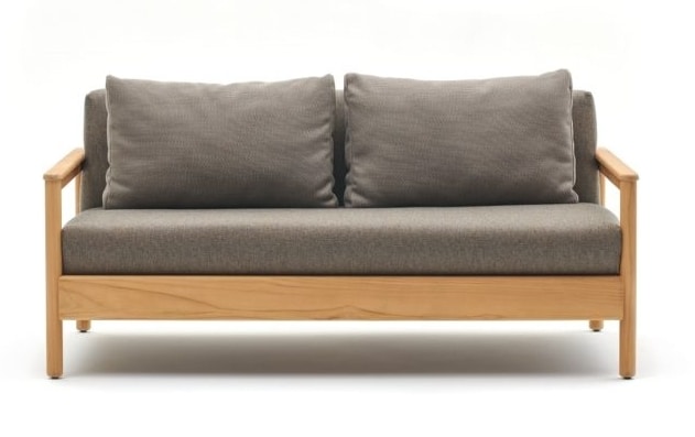 Outdoor Sofa With Teak Structure, Wooden Frame Sofa Uk