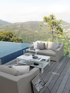 Chic CHDIV, Two-seater sofa for outdoor