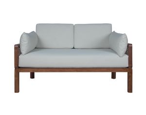 Dual 0286, Teak wood sofa with Vienna straw woven