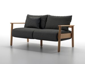 ELIO D, Outdoor sofa, teak wood structure