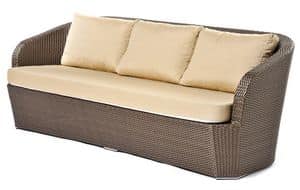 Gardenia sofa 3p, Woven plastic sofa, for pool and beach