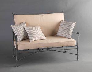 INTRECCIO GF4004SO-2P, 2 seater sofa in stainless steel for outdoors