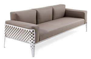 Pois sofa 3p, Sofa with steel base, coated in various colors