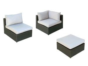 Sofa95-96-97, Modular sofa for outdoors and gazebo
