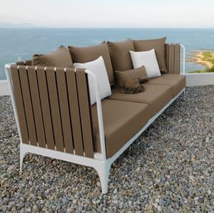 Stripe STIDIV, Three-seater sofa for outdoors