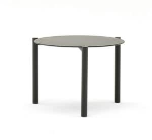 Bahia coffee table, Round stackable coffee table in aluminium for outside