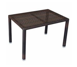 Dante, Coffee table in aluminum and polyethylene, for outdoor use