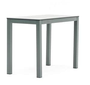 Element table, Coffee table with aluminum legs and laminate top, for outdoor