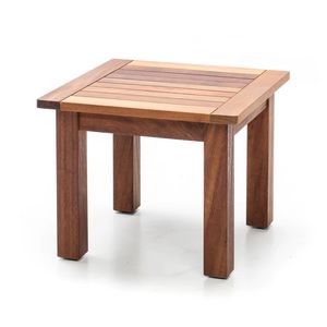 IS coffee table, Square coffee table in iroko wood, for outdoors