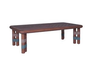 Lignes 04I6, Rectangular teak coffee table, for outdoor use