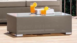 Maiorca MCATC, Coffee table with glass top, for outdoor